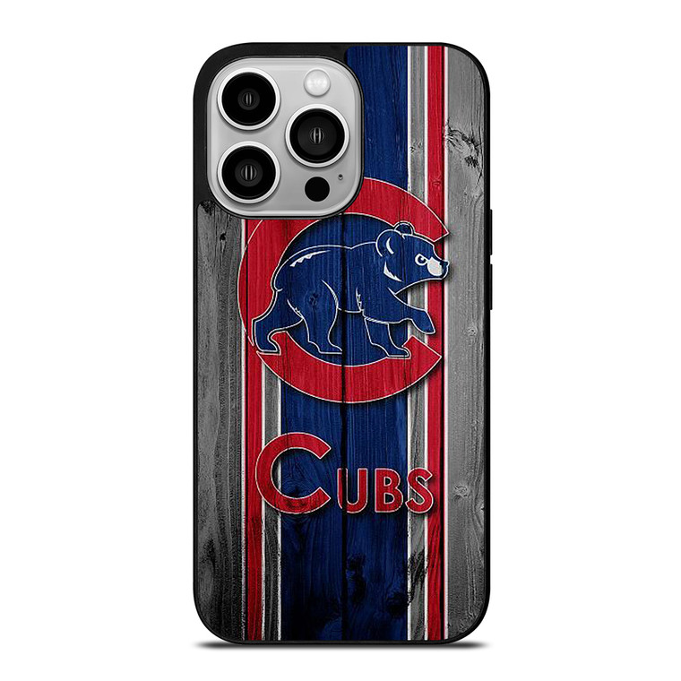 CHICAGO CUBS WOODEN LOGO iPhone 14 Pro Case Cover