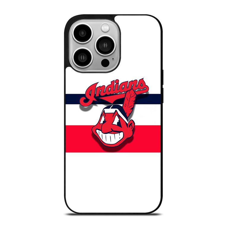 CLEVELAND INDIANS STRIPE LOGO iPhone 14 Pro Case Cover