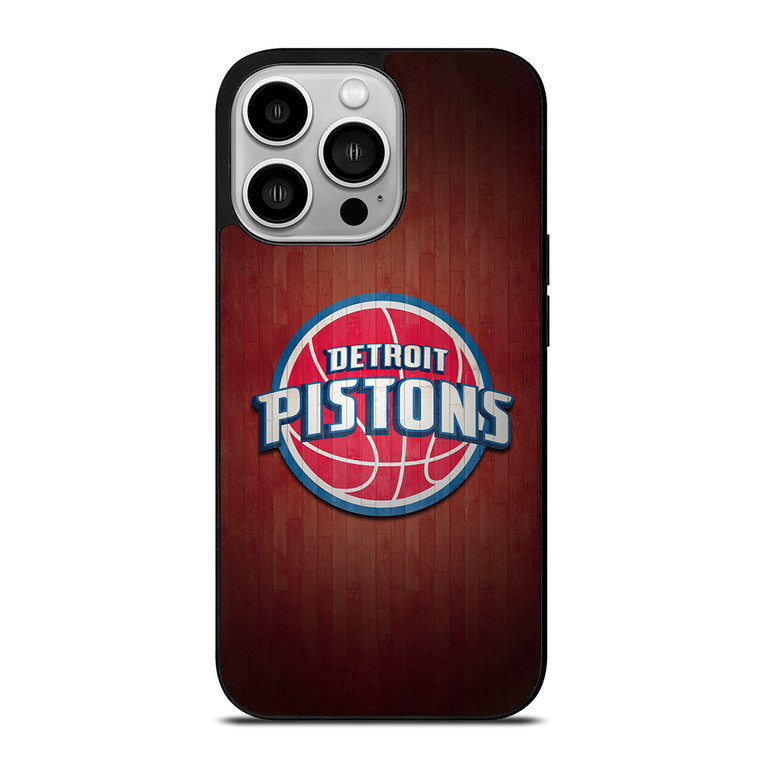 DETROIT PISTONS WOODEN LOGO iPhone 14 Pro Case Cover
