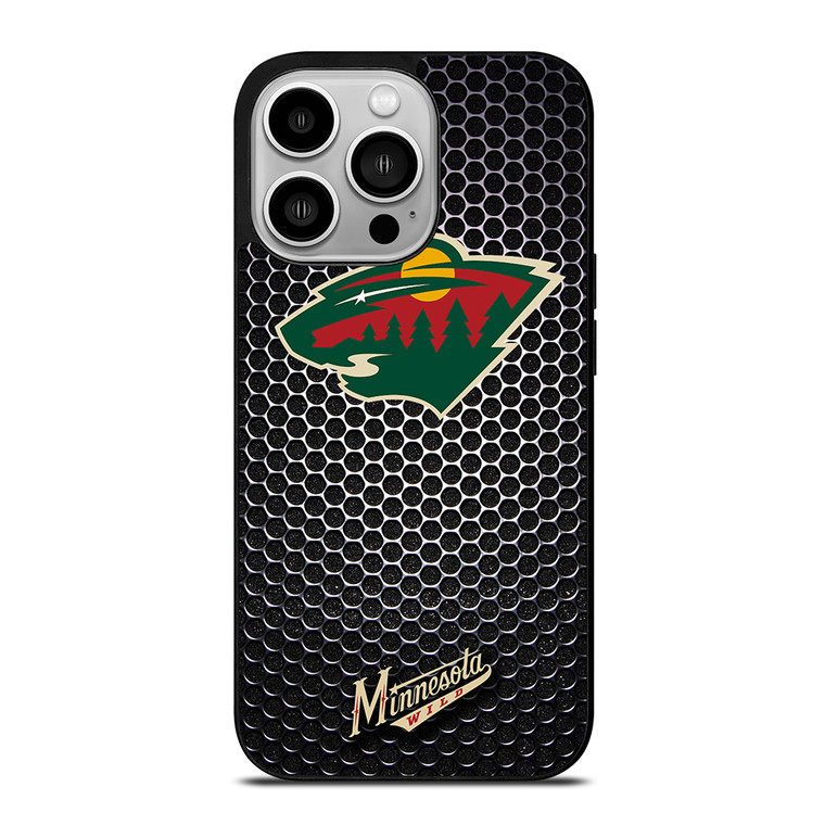 MINNESOTA WILD METAL iPhone 14 Pro Case Cover