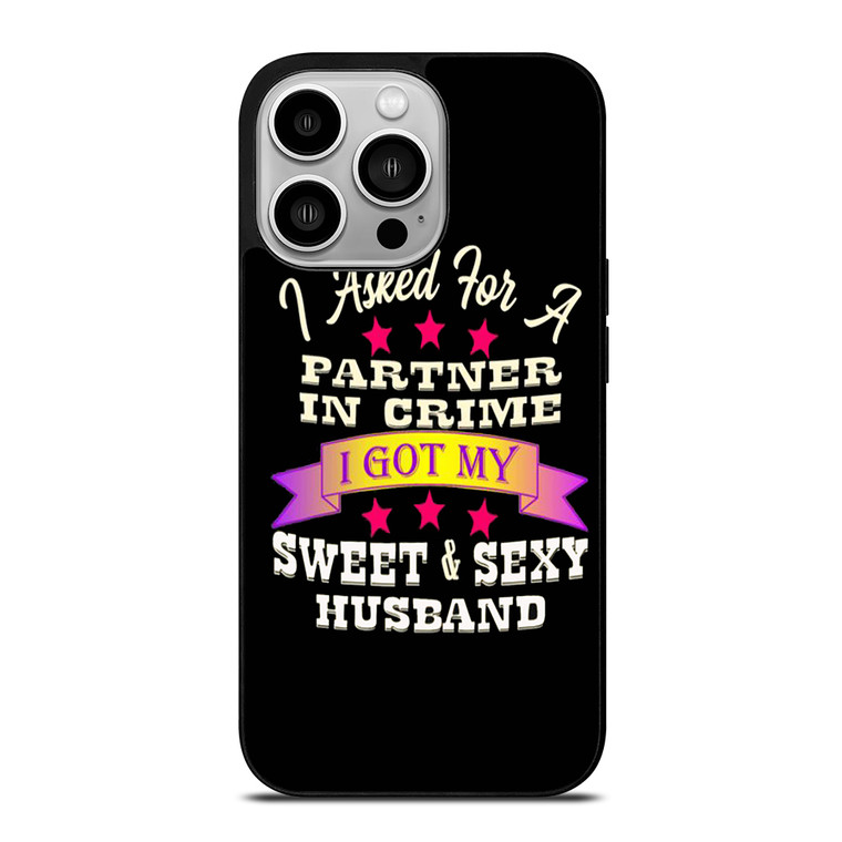 PARTNER IN CRIME HUSBAND iPhone 14 Pro Case Cover PARTNER IN CRIME HUSBAND iPhone 14 Pro Case Cover
