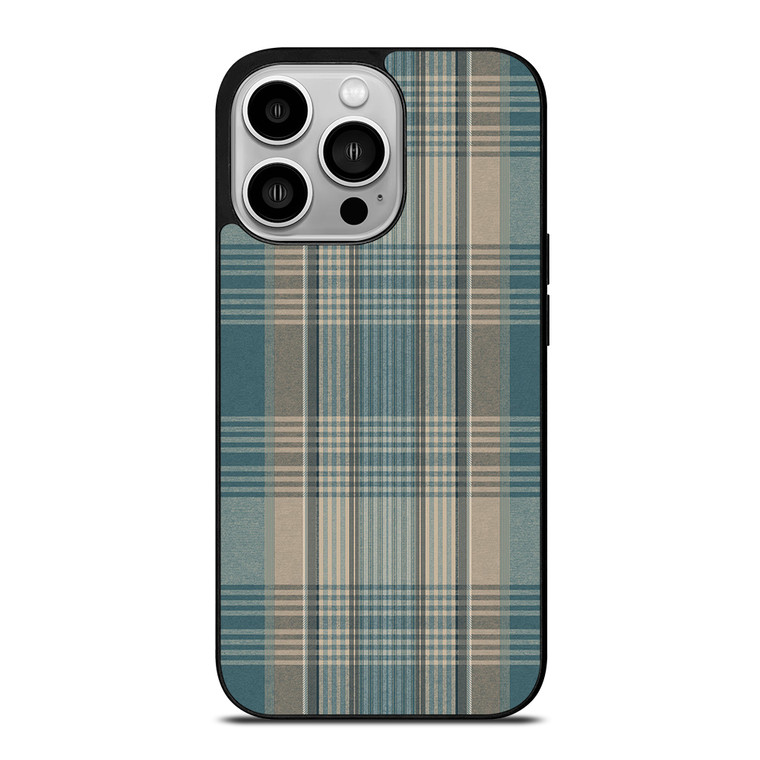 PLAID GREY iPhone 14 Pro Case Cover