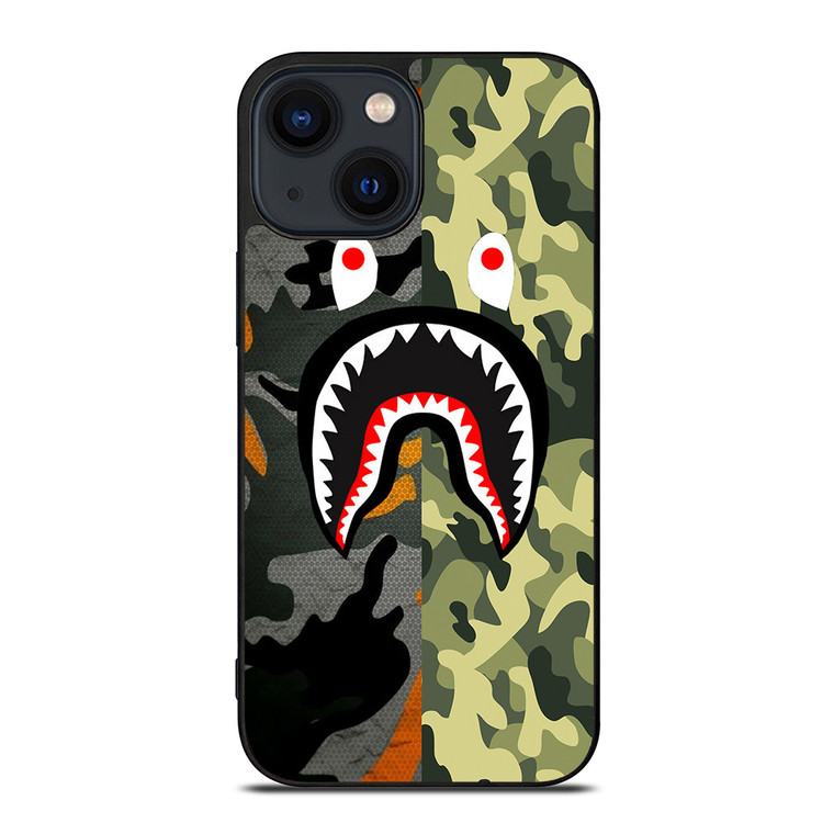 BAPE CAMO SHARK iPhone 14 Plus Case Cover
