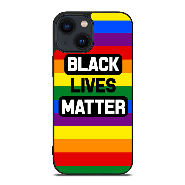 BLACK LIVES MATTER RAINBOW iPhone 14 Plus Case Cover