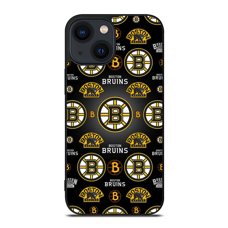 BOSTON BRUINS LOGO COLLAGE iPhone 14 Plus Case Cover