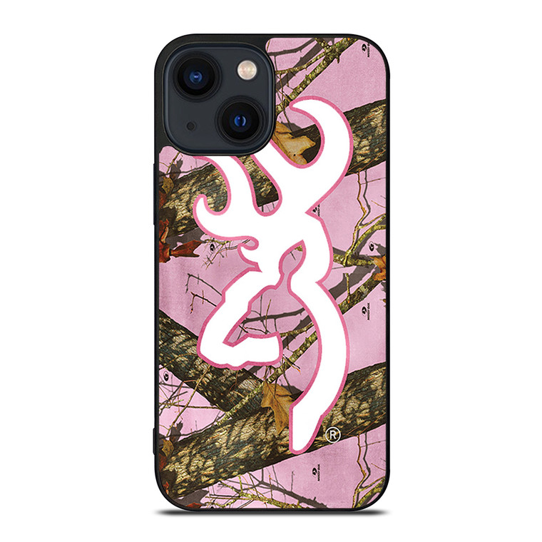 CAMO PINK BROWNING iPhone 14 Plus Case Cover