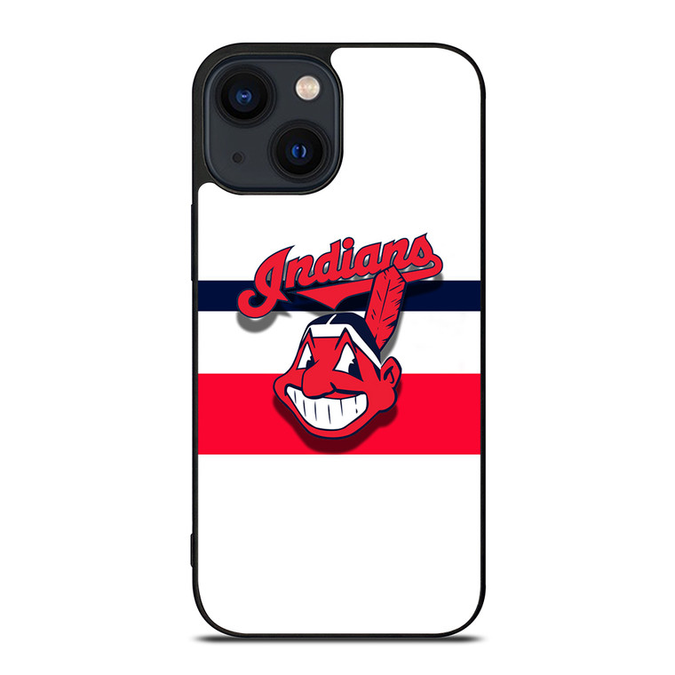 CLEVELAND INDIANS STRIPE LOGO iPhone 14 Plus Case Cover