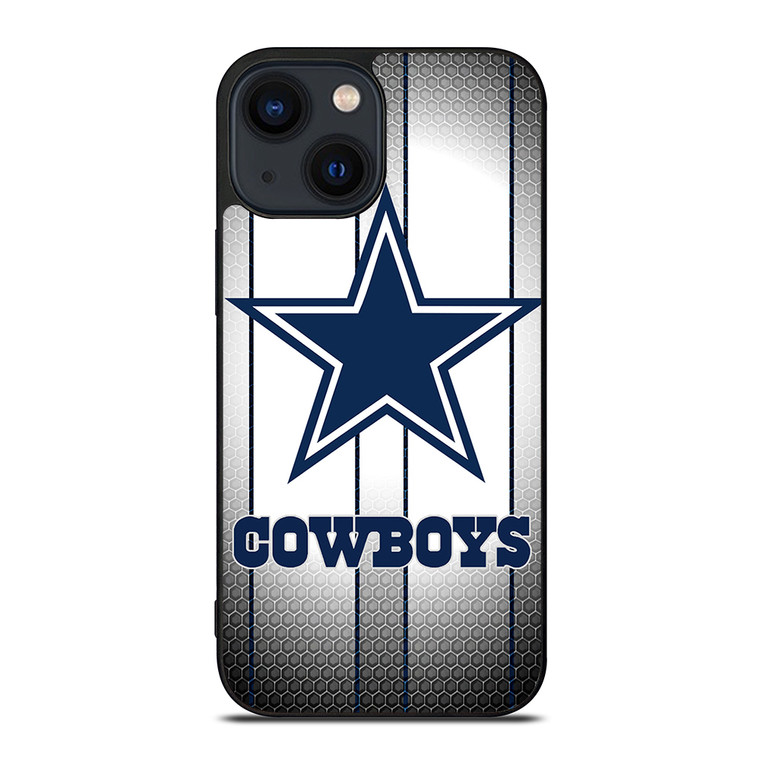DALLAS COWBOYS SILVER METAL iPhone 14 Plus Case Cover