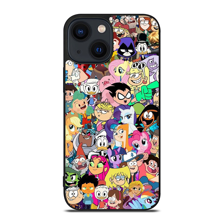 DISNEY CARTOON COLLAGE iPhone 14 Plus Case Cover