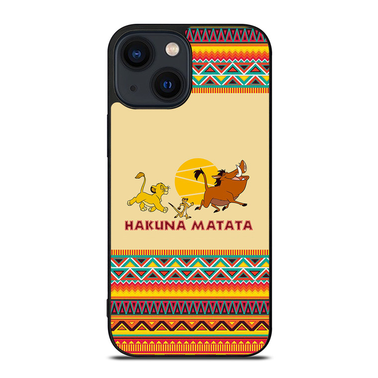 HAKUNA MATATA LION KING AZTEC 3 iPhone 14 Plus Case Cover