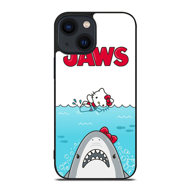 JAWS SHARK HELLO KITTY iPhone 14 Plus Case Cover