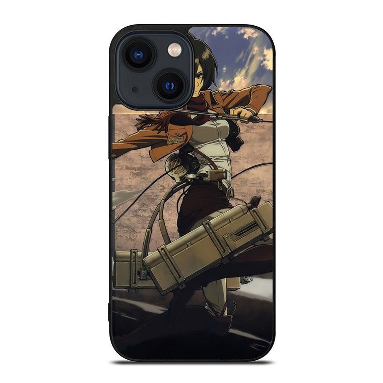 MIKASA ACKERMAN ATTACK ON TITAN ANIME iPhone 14 Plus Case Cover MIKASA ACKERMAN ATTACK ON TITAN ANIME iPhone 14 Plus Case Cover