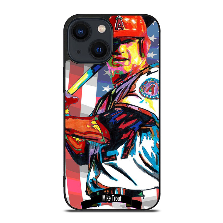 MIKE TROUT LOS ANGELES ANGELS BASEBALL iPhone 14 Plus Case Cover
