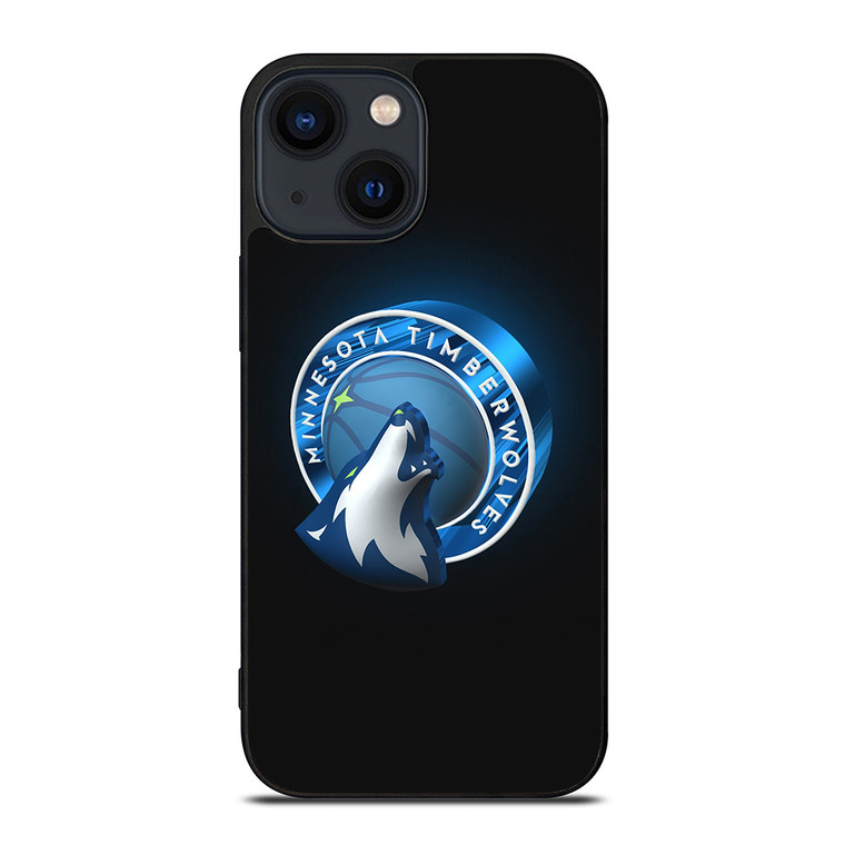 MINNESOTA TIMBERWOLVES 3D LOGO iPhone 14 Plus Case Cover