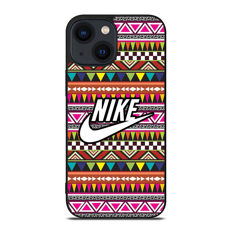 NIKE AZTEC PATTERN 3 iPhone 14 Plus Case Cover