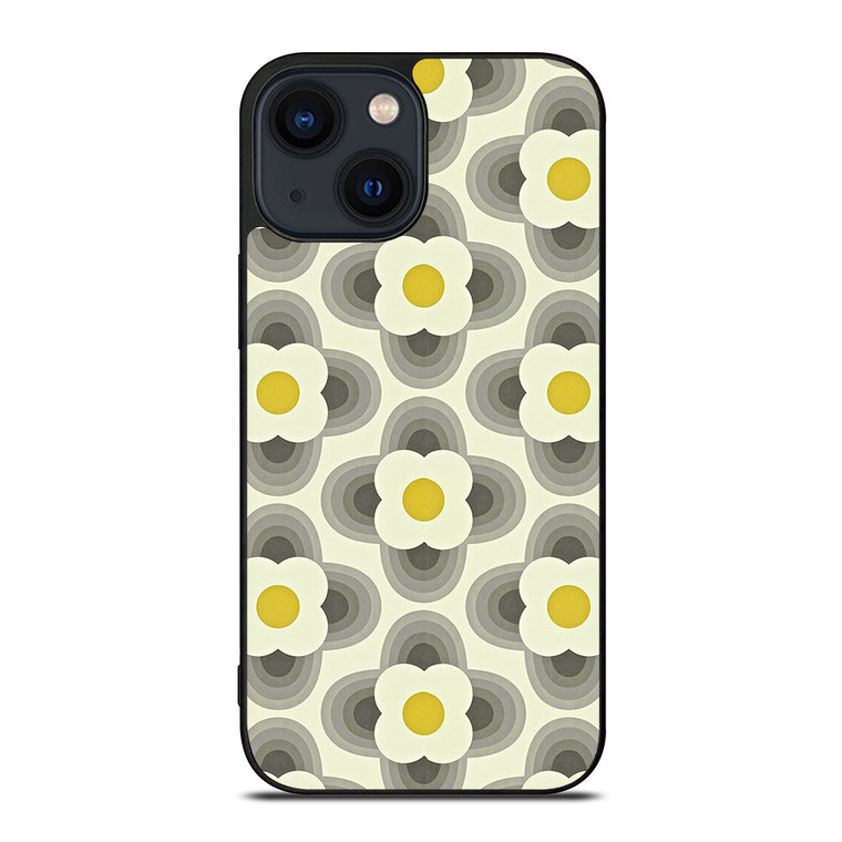 ORLA KIELY GREY PETAL iPhone 14 Plus Case Cover