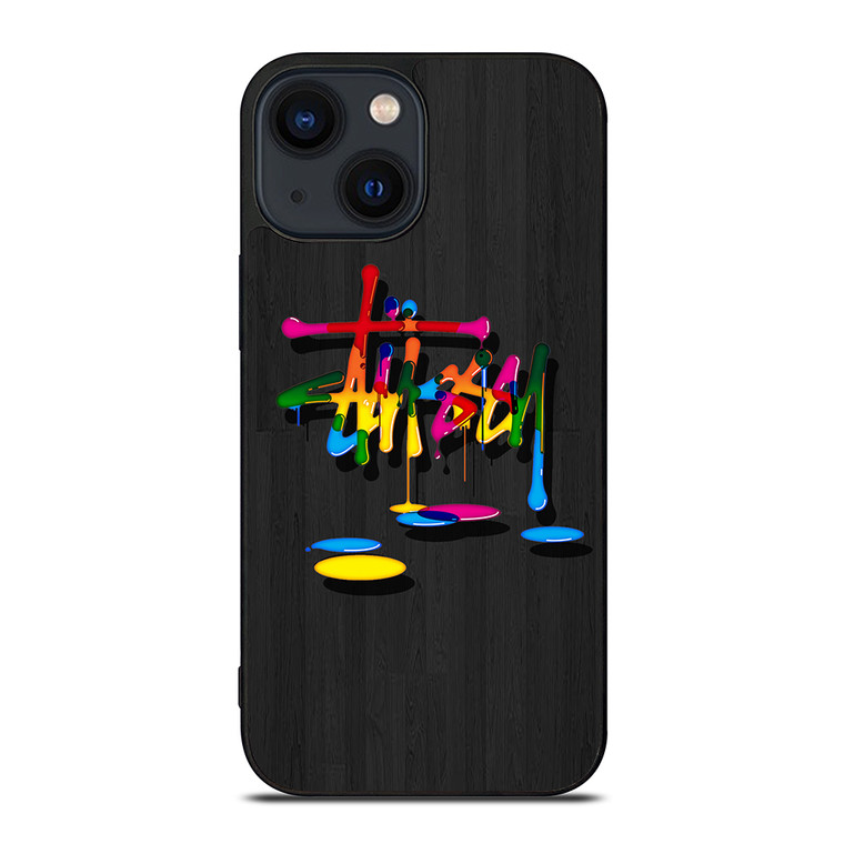 STUSSY PAINT LOGO iPhone 14 Plus Case Cover