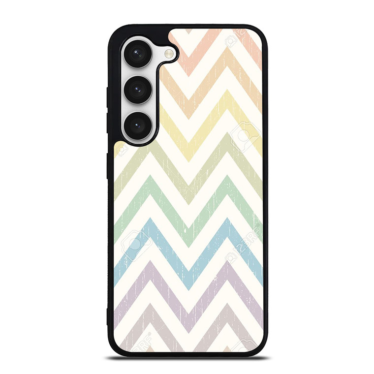 CHEVRON PATTERN RAINBOW COLOR Samsung Galaxy S23 Case Cover