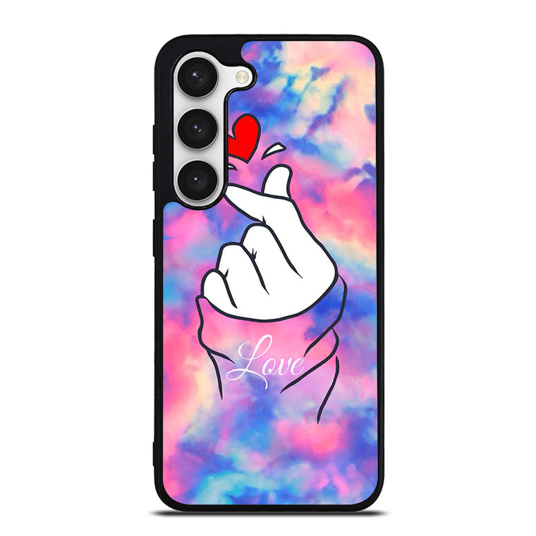 CUTE HEART FINGER MARBLE Samsung Galaxy S23 Case Cover