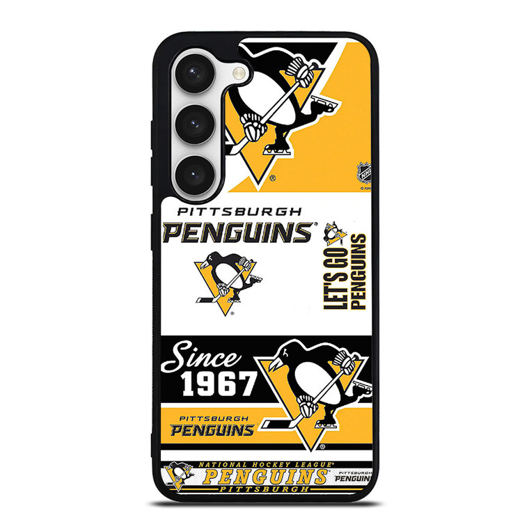 PITTSBURGH PENGUINS LOGO COLLAGE Samsung Galaxy S23 Case Cover