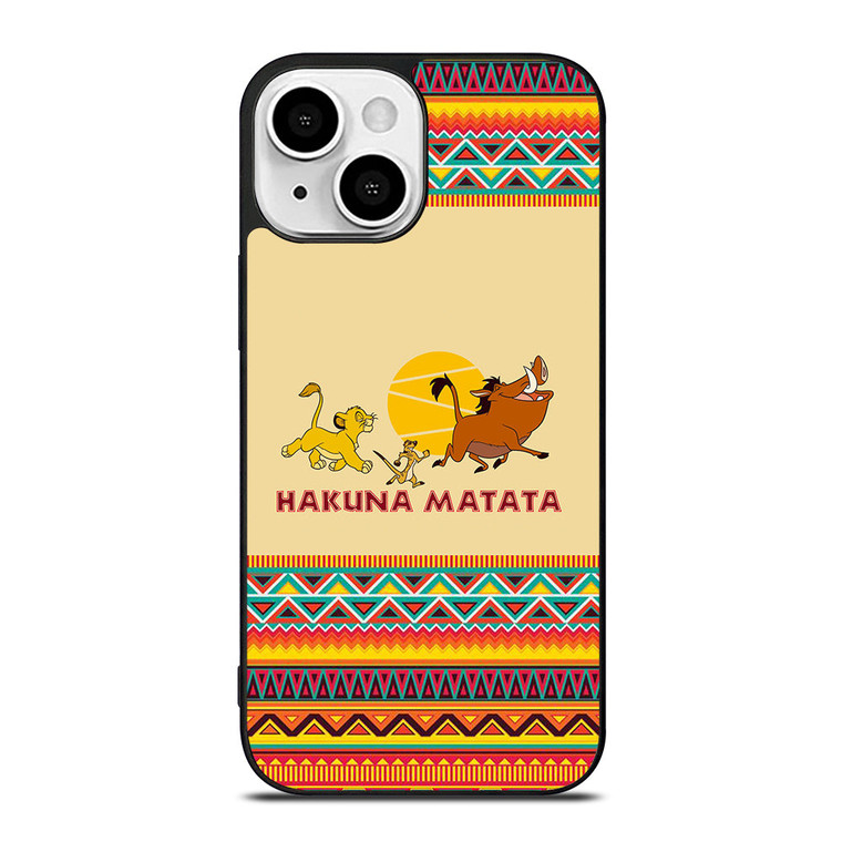 HAKUNA MATATA LION KING AZTEC 3 iPhone 13 Mini Case Cover