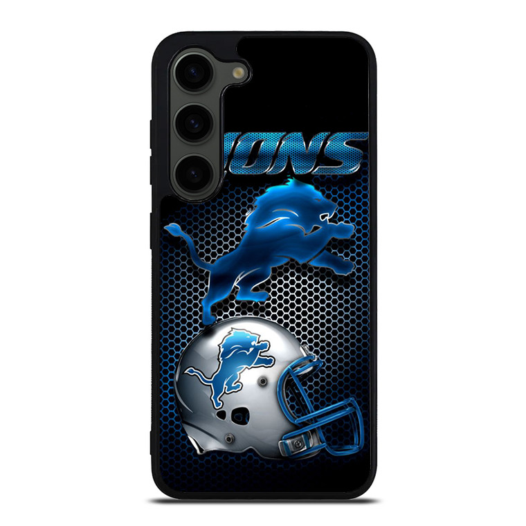 DETROIT LIONS METAL Samsung Galaxy S23 Plus Case Cover