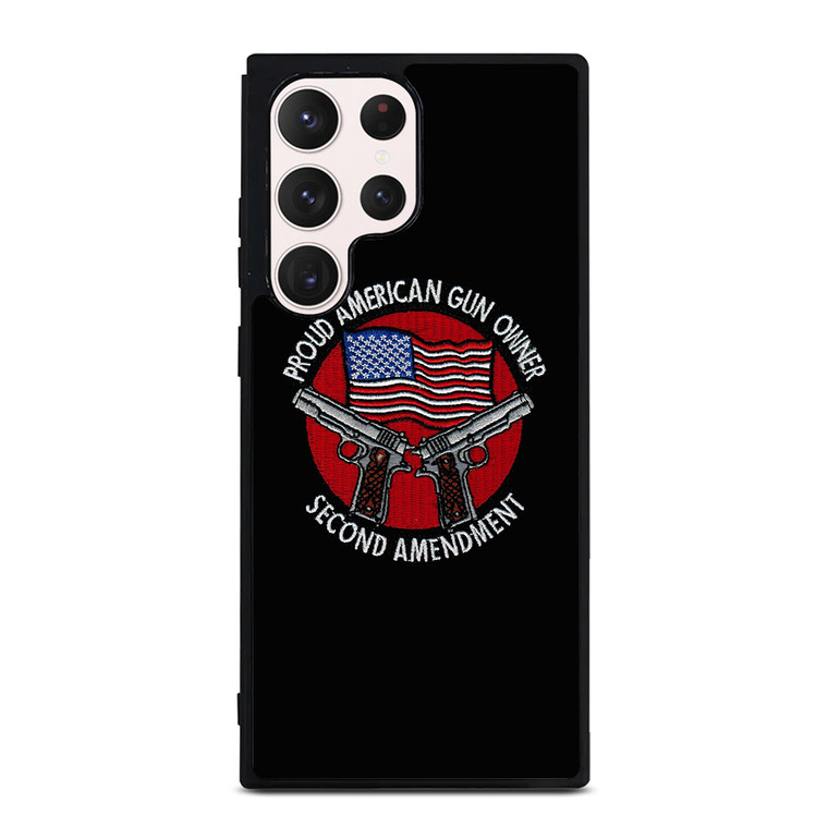 SECOND AMENDMENT AMERICAN GUN LOGO Samsung Galaxy S23 Ultra Case Cover