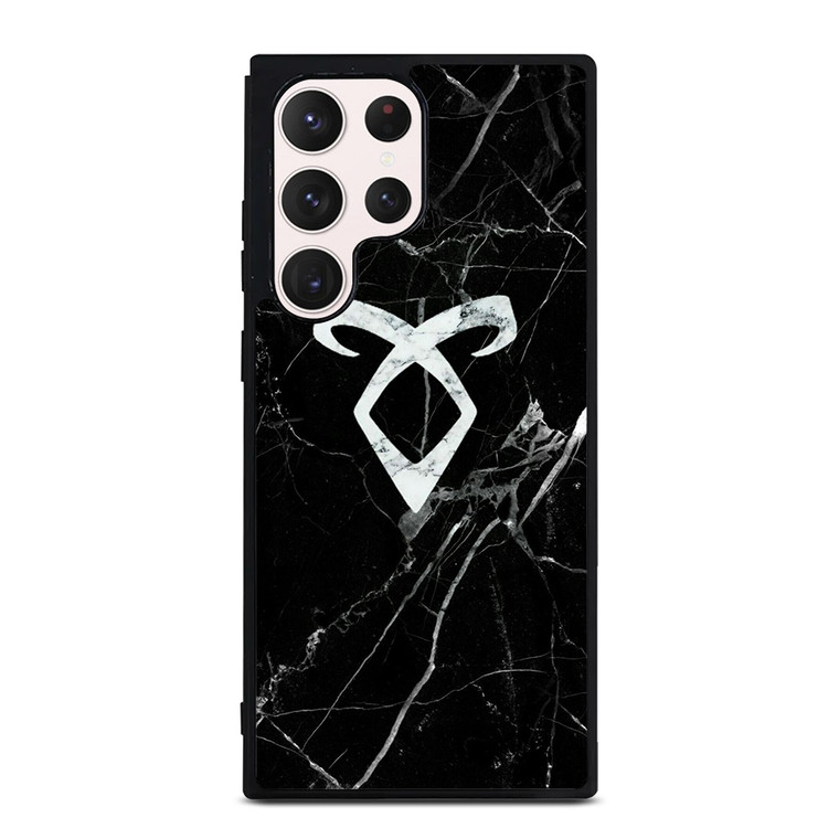SHADOWHUNTER ANGELIC MARBLE LOGO Samsung Galaxy S23 Ultra Case Cover