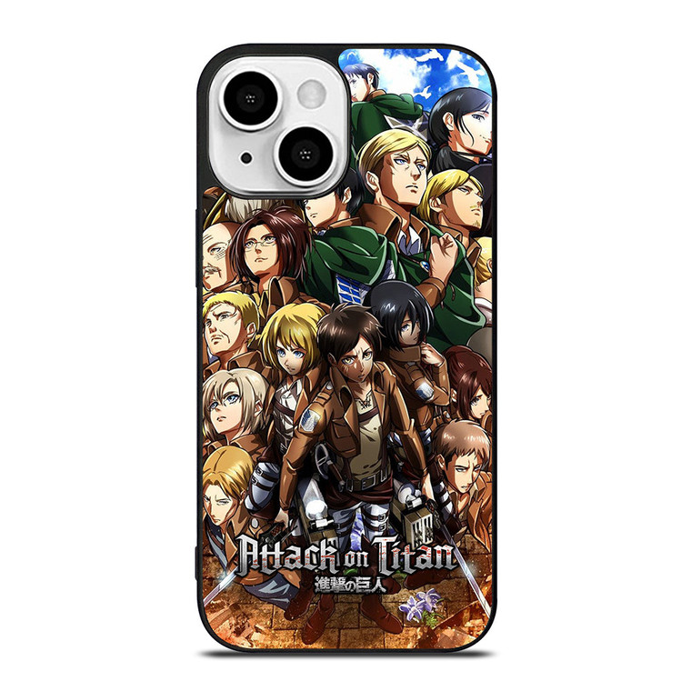 ATTACK ON TITAN CHARACTER iPhone 13 Mini Case Cover