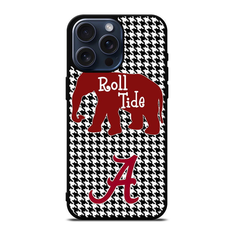 ALABAMA CRIMSON TIDE HOUNDSTOOTH iPhone 15 Pro Max Case Cover