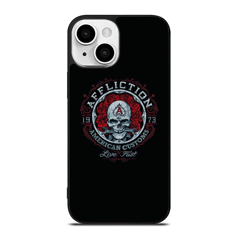 AFFLICTION SKULL ROSE iPhone 13 Mini Case Cover