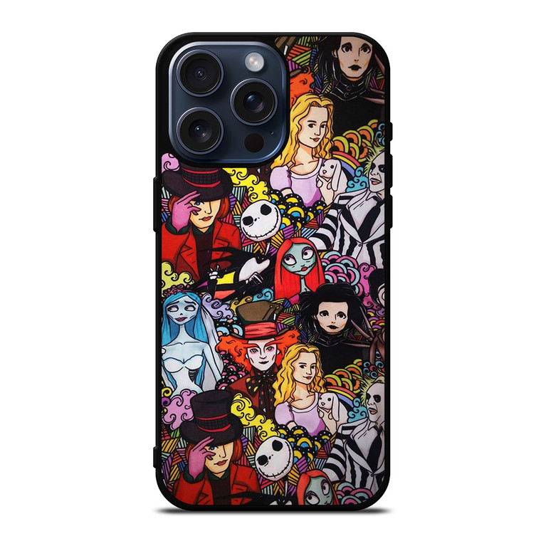 BEETLEJUICE TIM BURTON COLLAGE iPhone 15 Pro Max Case Cover