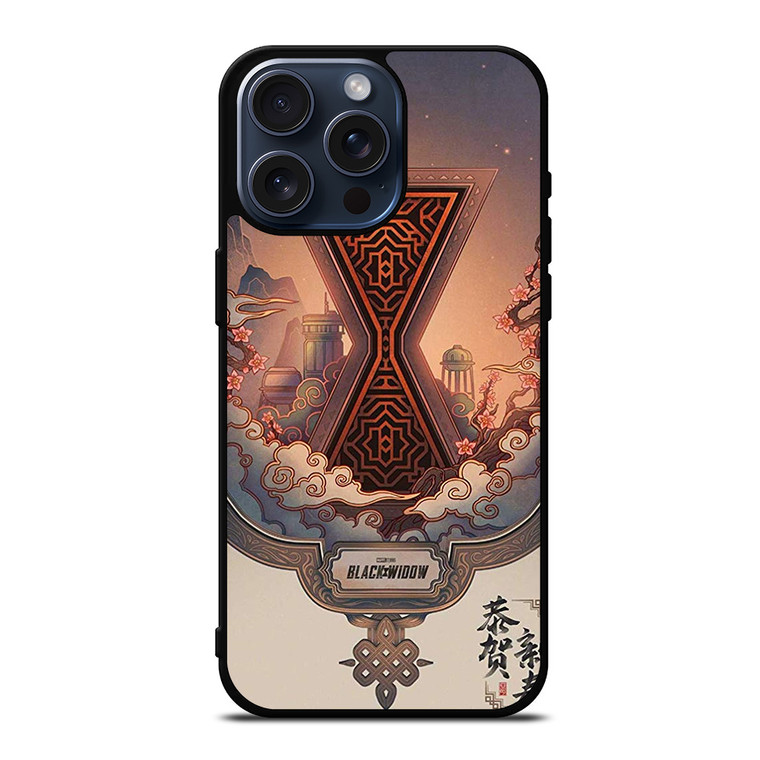 BLACK WIDOW LOGO ETERNAL iPhone 15 Pro Max Case Cover BLACK WIDOW LOGO ETERNAL iPhone 15 Pro Max Case Cover