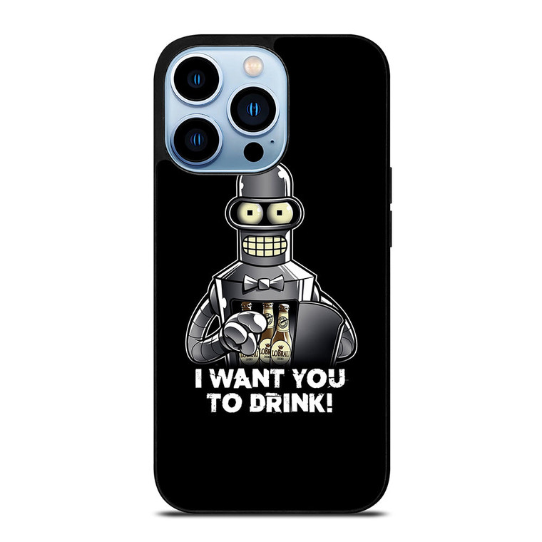 FUTURAMA BENDER I WANT YOU TO DRINK iPhone 13 Pro Max Case Cover