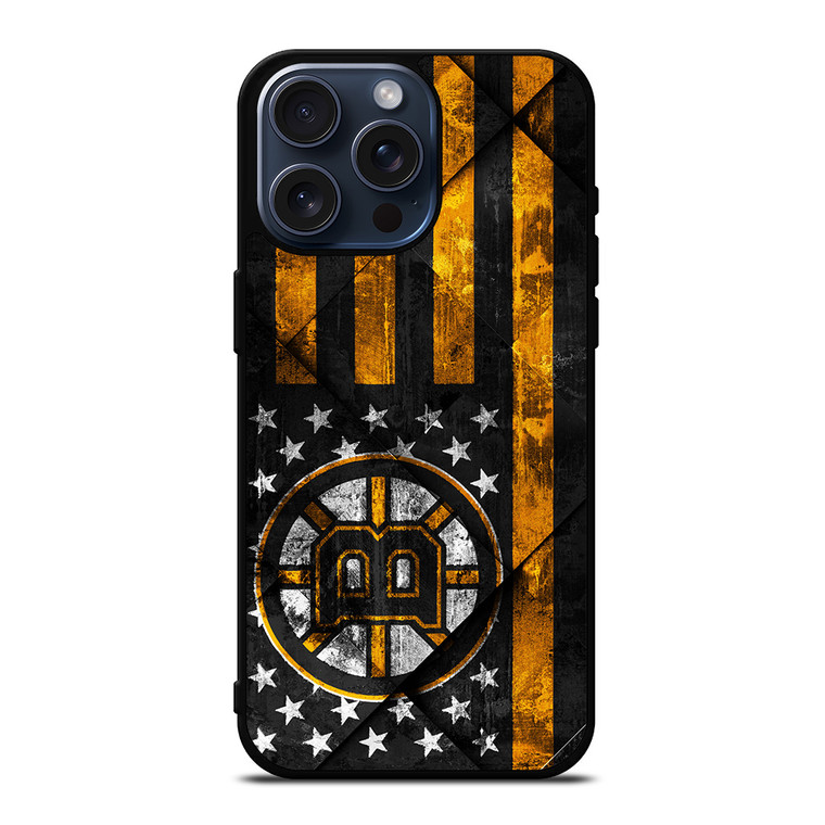 BOSTON BRUINS BLACK AND GOLD iPhone 15 Pro Max Case Cover