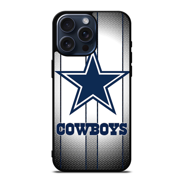 DALLAS COWBOYS SILVER METAL iPhone 15 Pro Max Case Cover