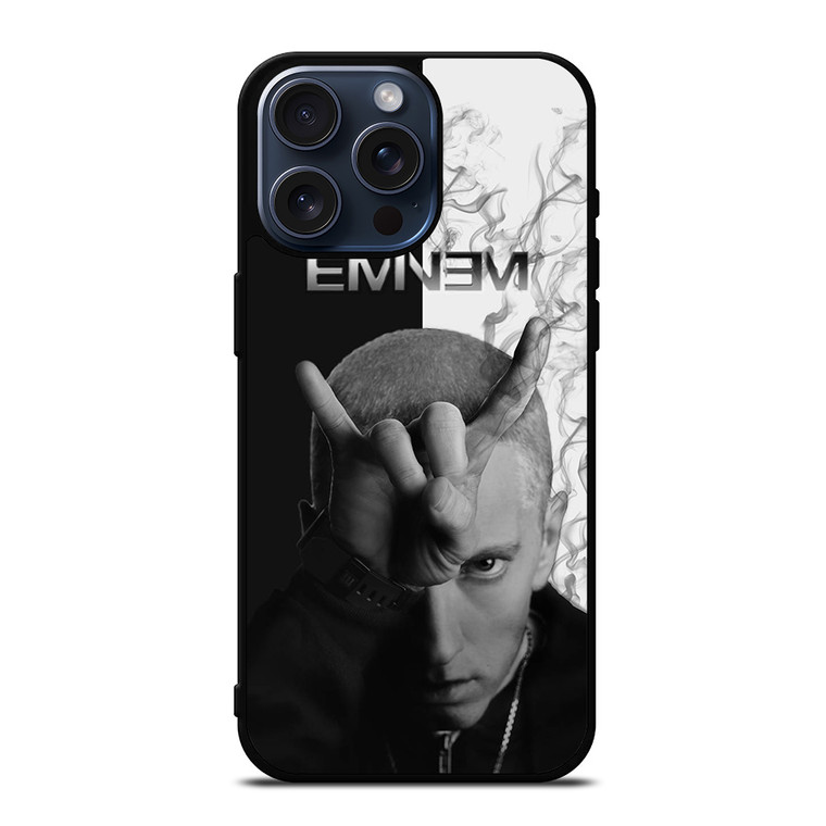EMINEM RAPPER BLACK WHITE iPhone 15 Pro Max Case Cover