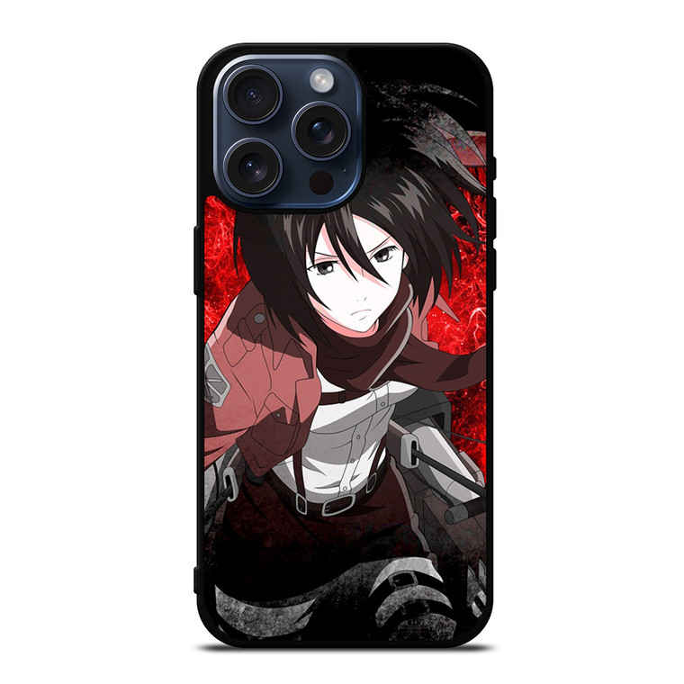 MIKASA ACKERMAN ATTACK ON TITAN 2 iPhone 15 Pro Max Case Cover