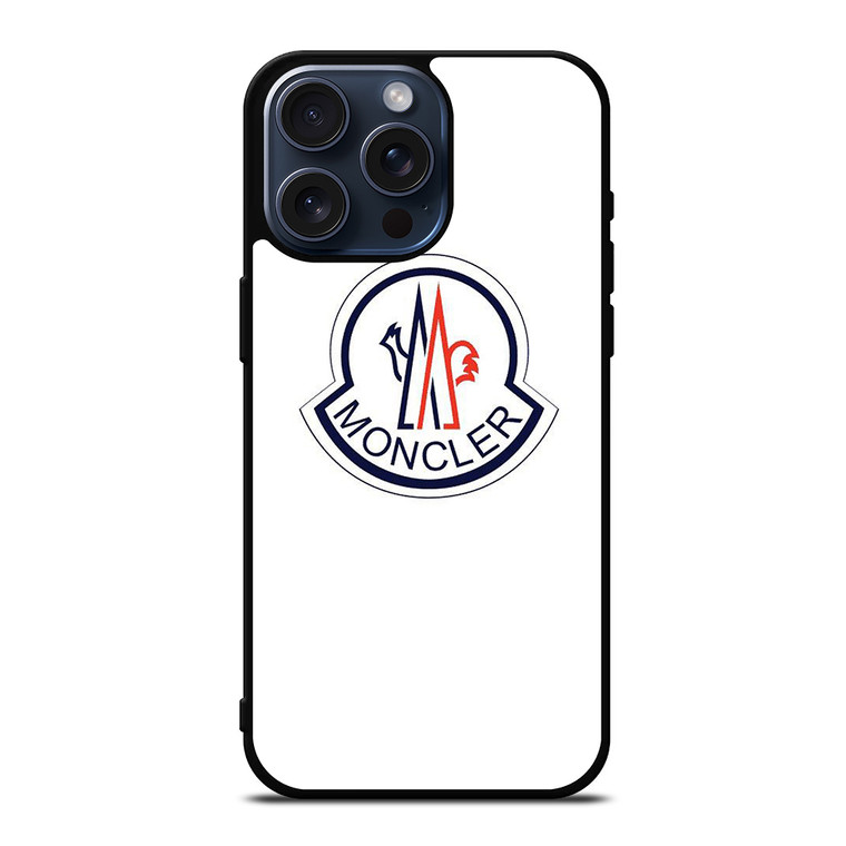 MONCLER LOGO WHITE iPhone 15 Pro Max Case Cover