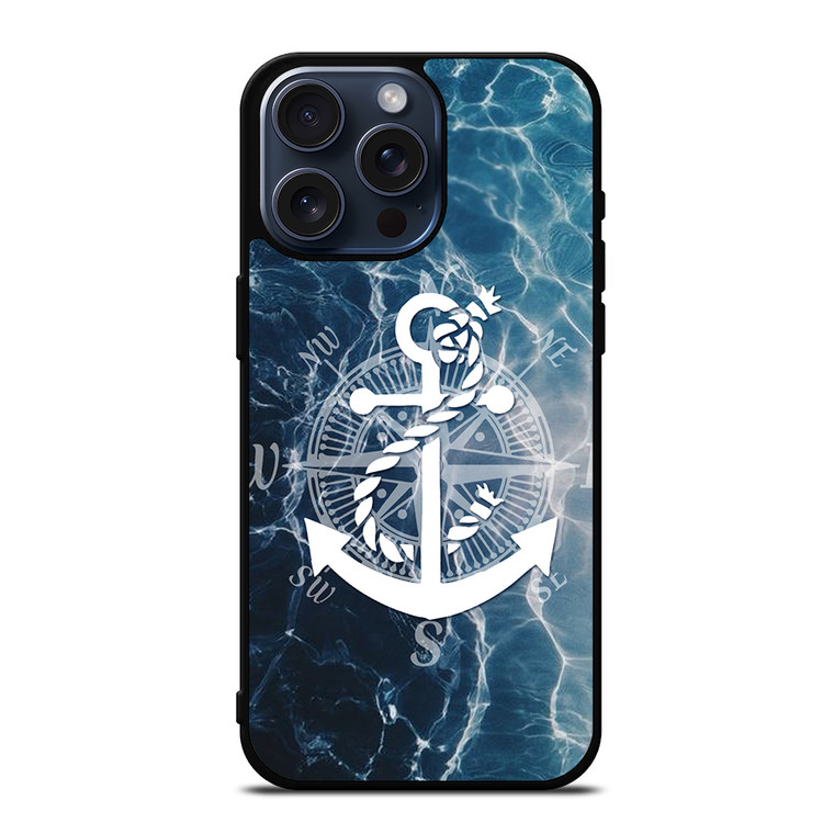 NAUTICAL ANCHOR LOGO iPhone 15 Pro Max Case Cover