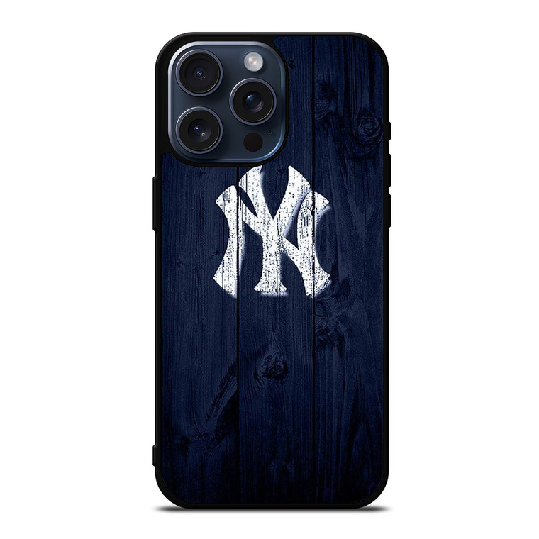 NEW YORK YANKEES WOODEN iPhone 15 Pro Max Case Cover