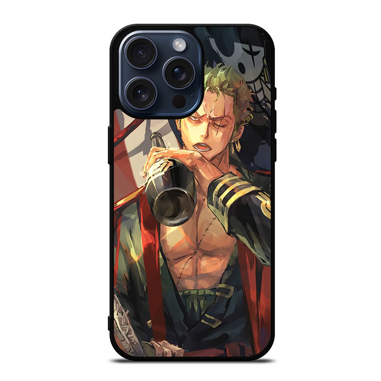 ONE PIECE RORONOA ZORO ART iPhone 15 Pro Max Case Cover