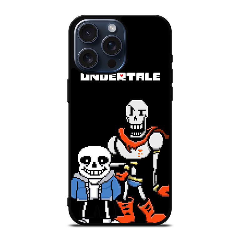 PAPYRUS AND SANS UNDERTALE 8BIT iPhone 15 Pro Max Case Cover