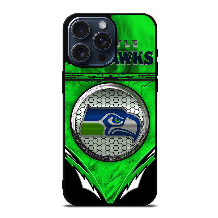 SEATTLE SEAHAWKS THE BLUE WAVE iPhone 15 Pro Max Case Cover