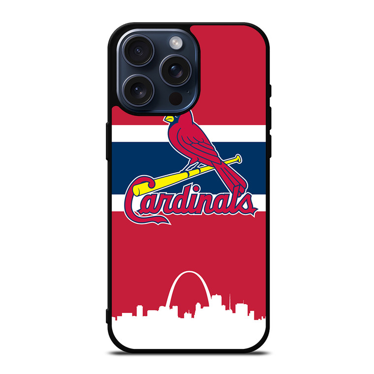 ST LOUIS CARDINALS STRIPE iPhone 15 Pro Max Case Cover