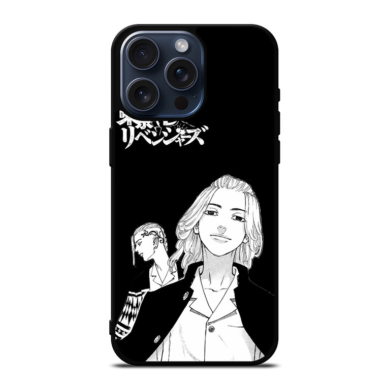 TOKYO REVENGERS BLACK WHITE iPhone 15 Pro Max Case Cover