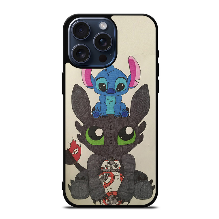 TOOTHLESS AND STITCH iPhone 15 Pro Max Case Cover
