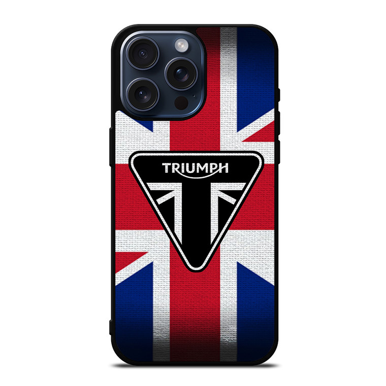 TRIUMPH MOTORCYCLE FLAG LOGO iPhone 15 Pro Max Case Cover