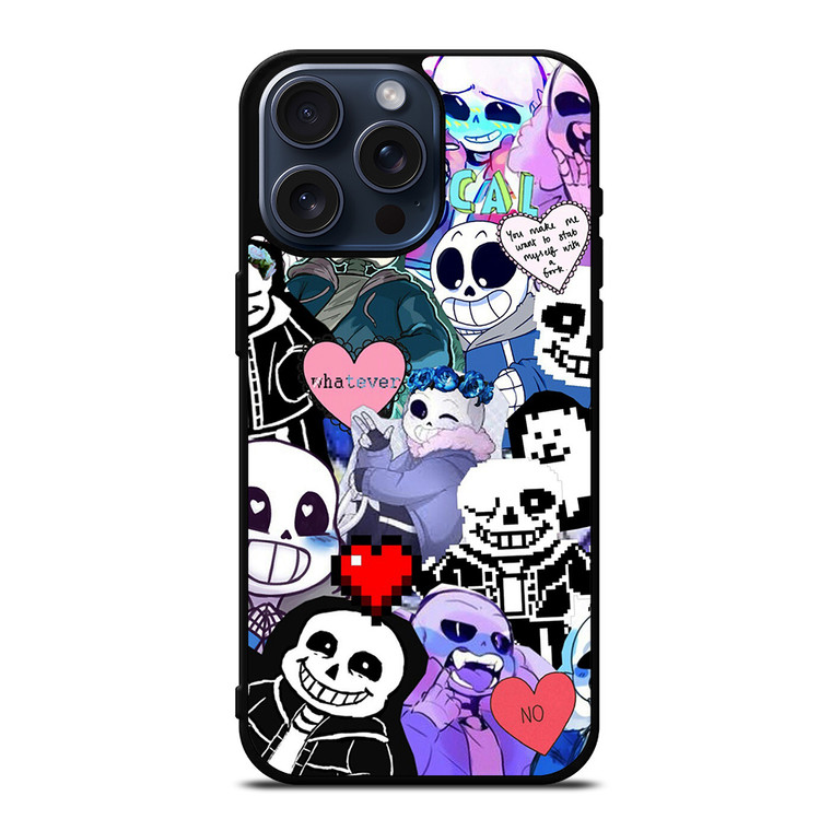 UNDERTALE SANS COLLAGE iPhone 15 Pro Max Case Cover