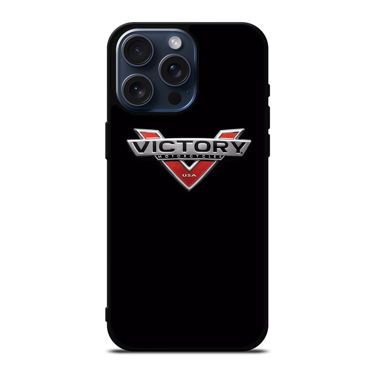 VICTORY BLACK LOGO iPhone 15 Pro Max Case Cover